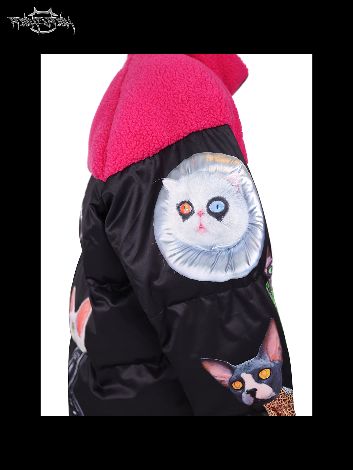 Cat Star Bicolor Loose Stand-Collar Padded Jacket – ARCANA ARCHIVE