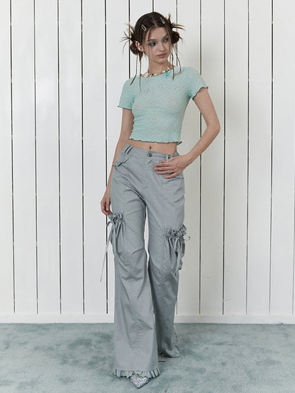 Casual Edge Frill Flare Pants