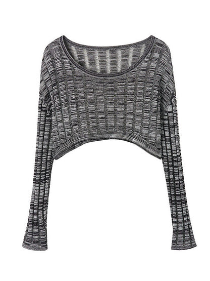 Hollow Loose One-Shoulder Knit Sweater