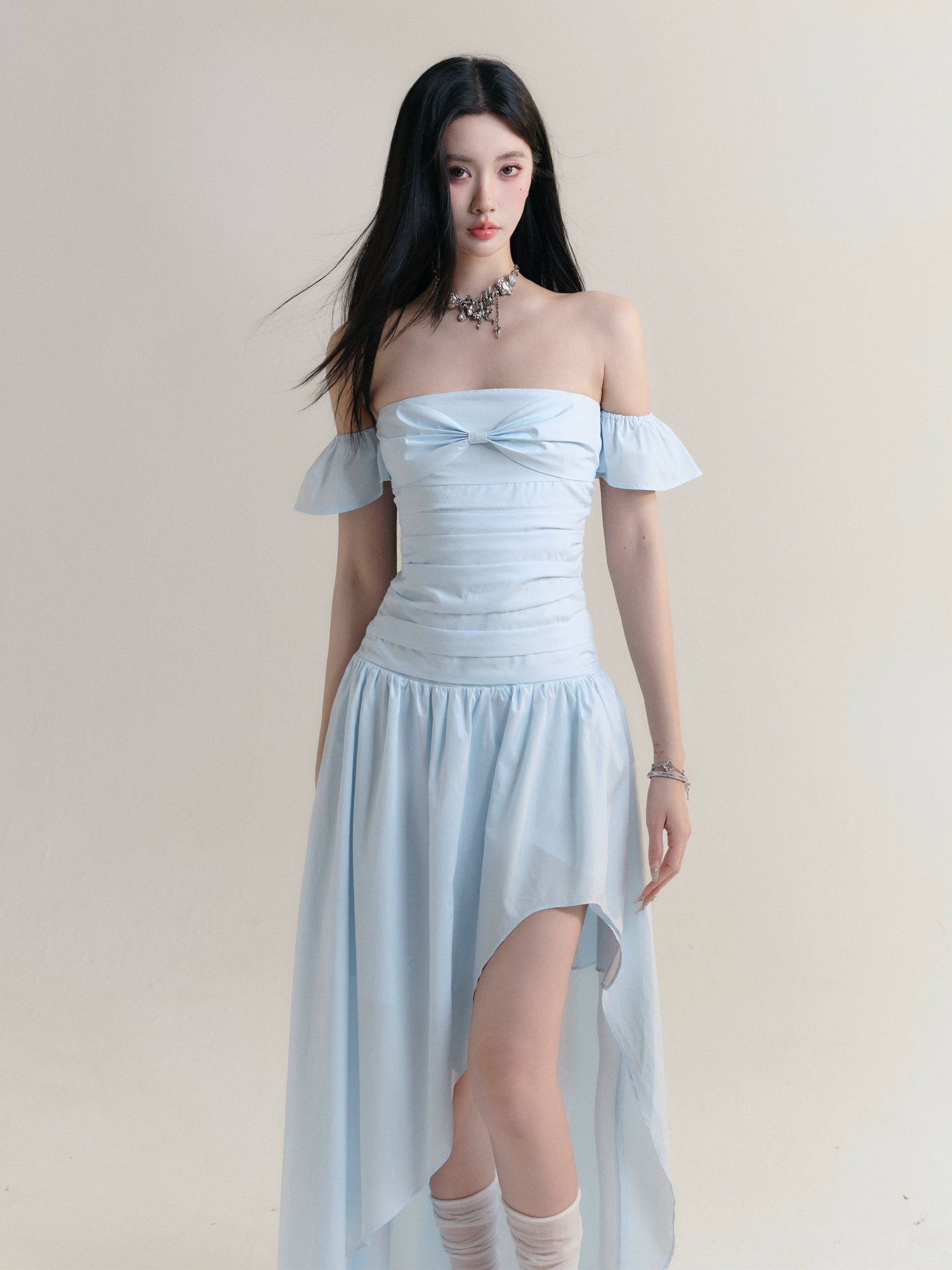 Bare-top Design Fishtail Princess Long Dress