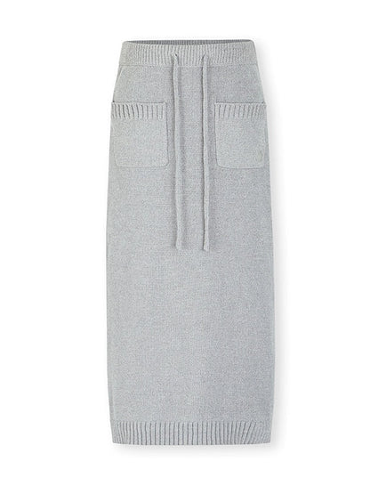 Relaxing Hooded Knitted Parka ＆ Skirt ＆ Pants