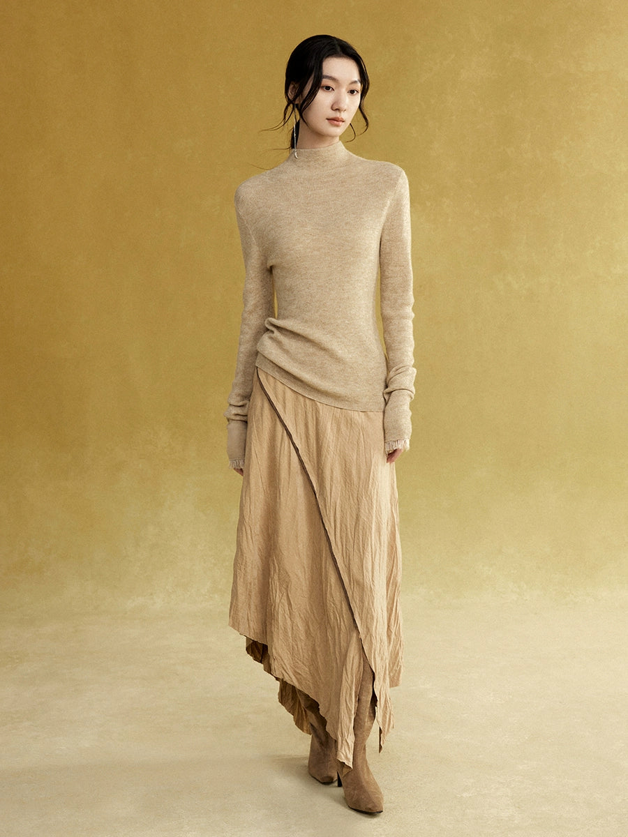 Bottle-neck Delicate Warm Layer Sweater