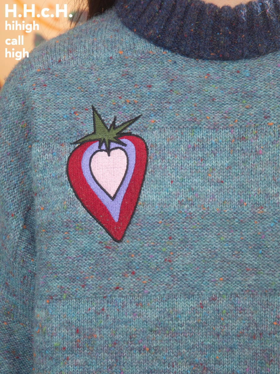 Retro Love Strawberry Stickpullover