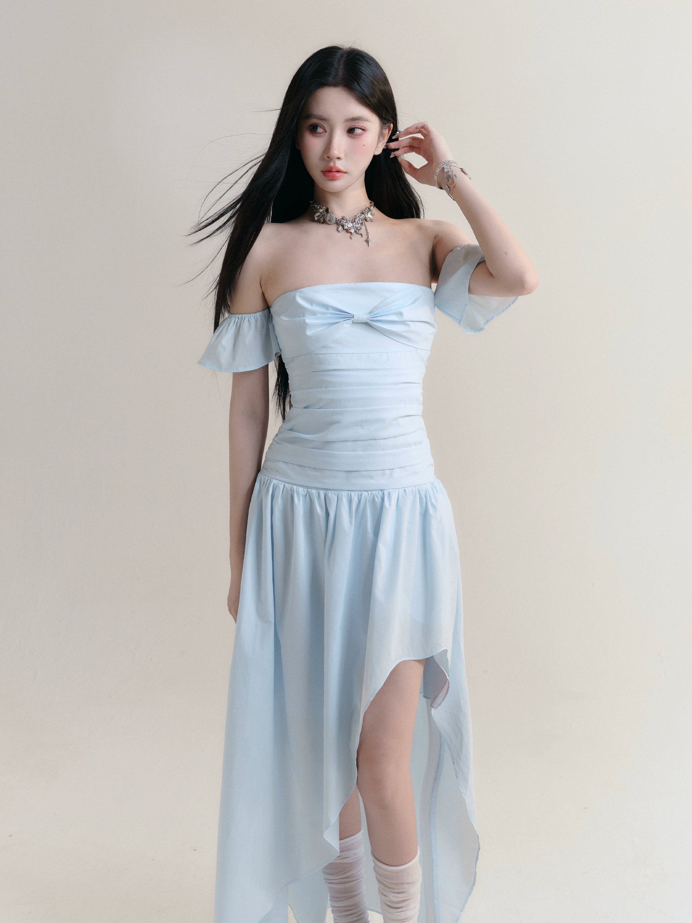 Bare-top Design Fishtail Princess Long Dress