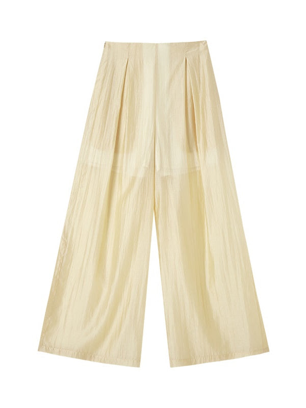 Straight Split Wide-leg Pants