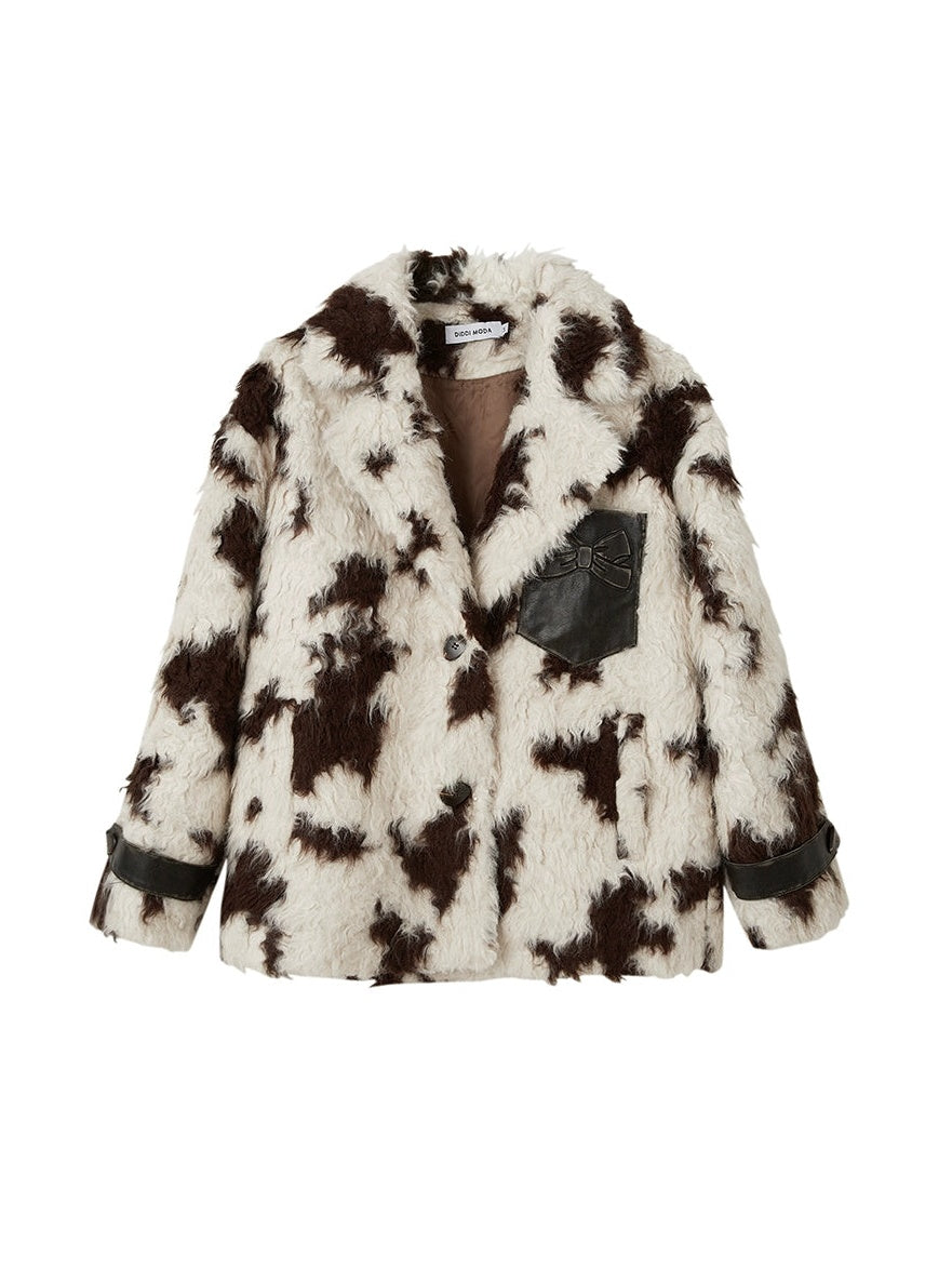 Animal Print Eco-friendly Fur Jacket