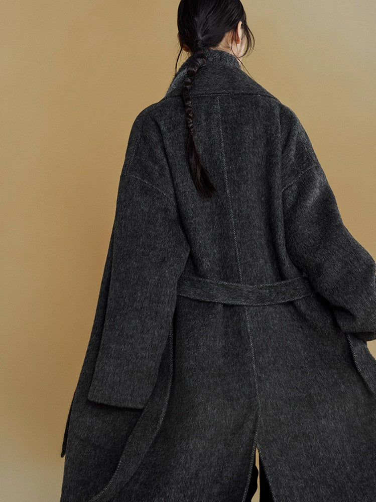 Wrap-style Long Double-sided Coat