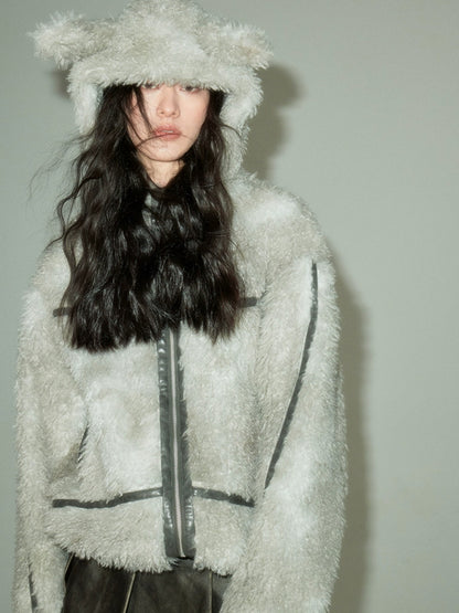 Rabbit Ears Eco-friendly Fur Jacket