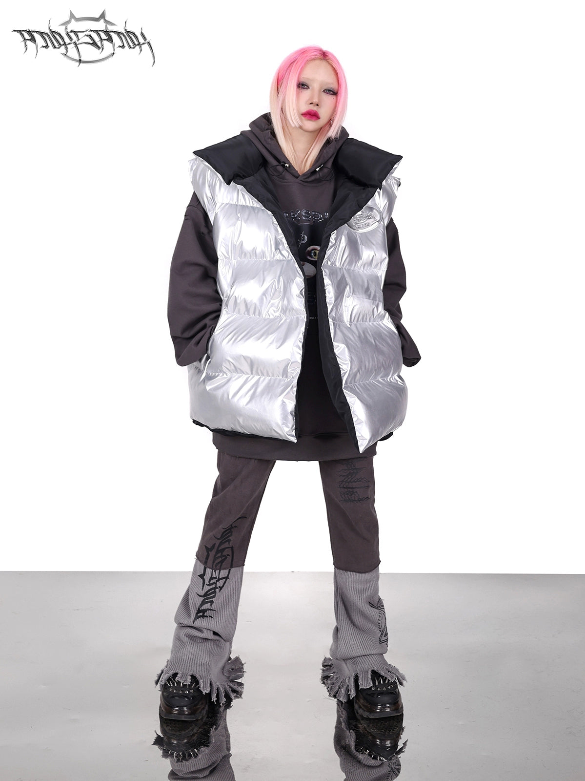 Reversible High-Neck Padded Vest