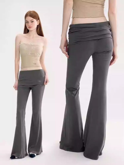 Knit Stretch Relax Casual Flare-Pants