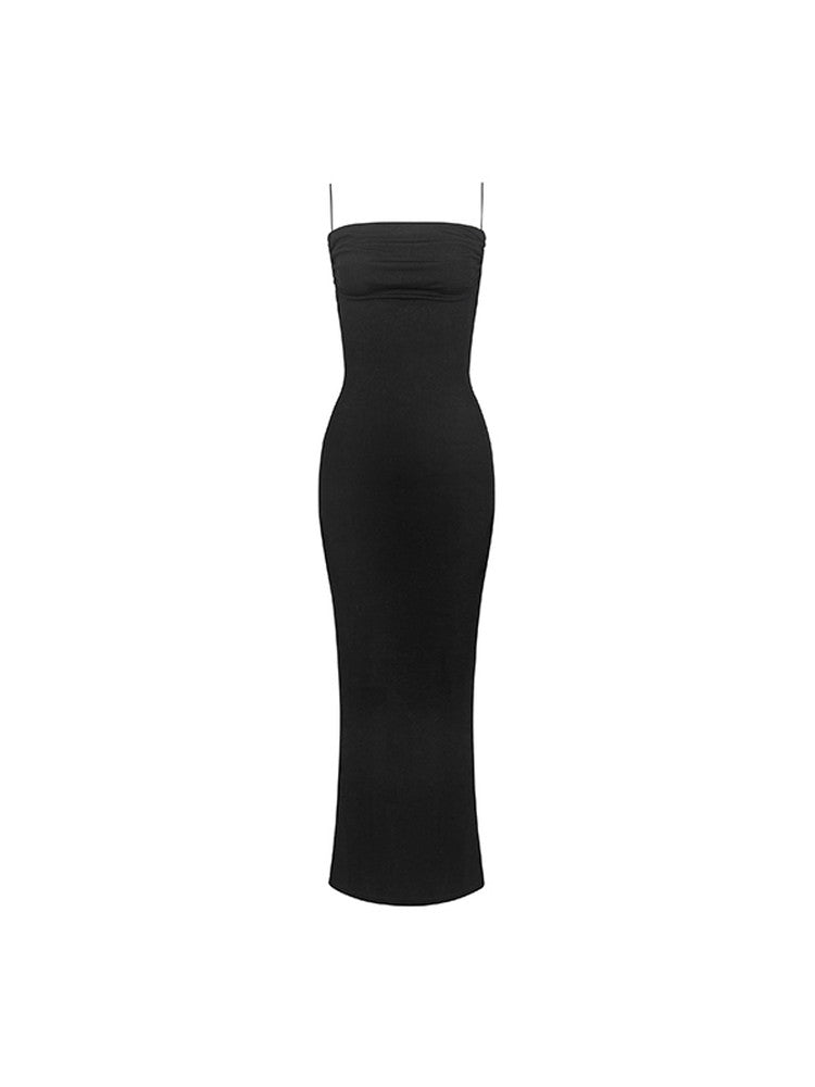 Back-Open Sexy Slim Gather Casmisole Dress