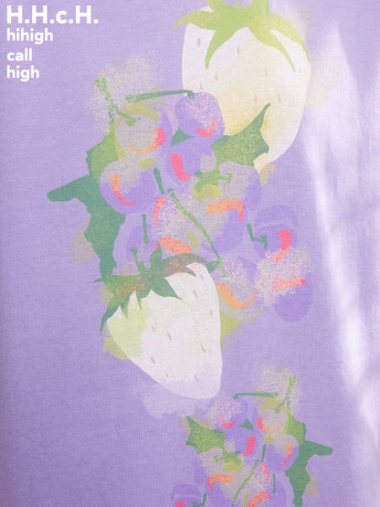 Strawberry Grape Spray-painted Loose T-shirt One-piece