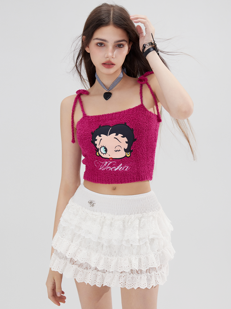 Patch Embroidered Knitted Camisole