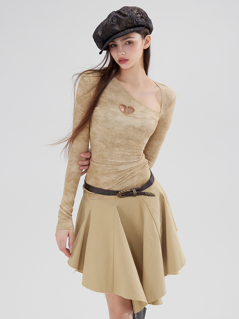 Irregular Hem Circular Skirt