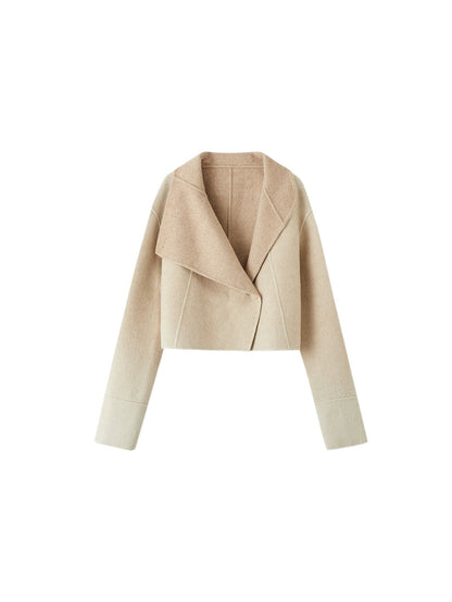 Asymmetric Swing Collar Gradient Short Jacket