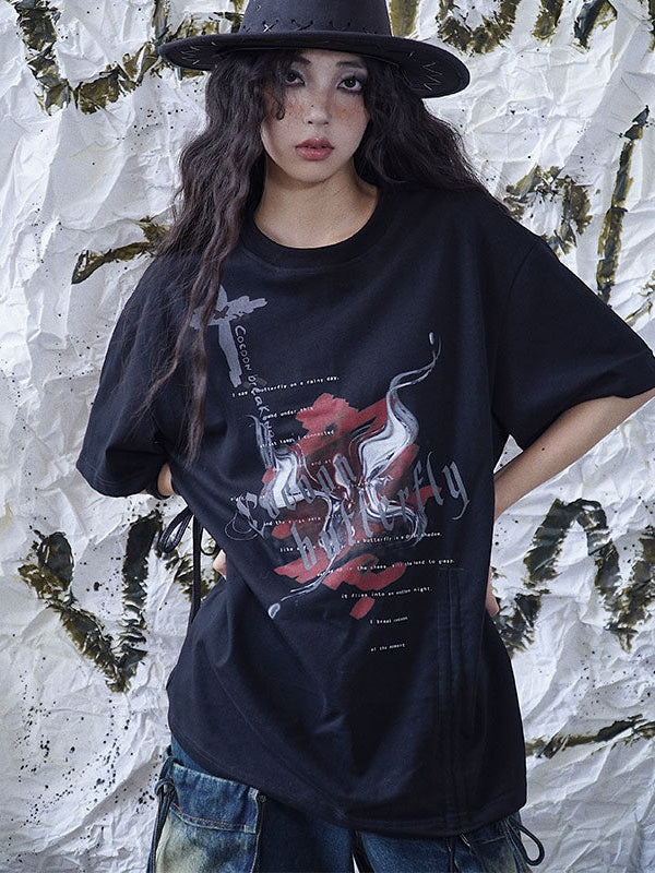 Drawstring Street Loose T-shirt