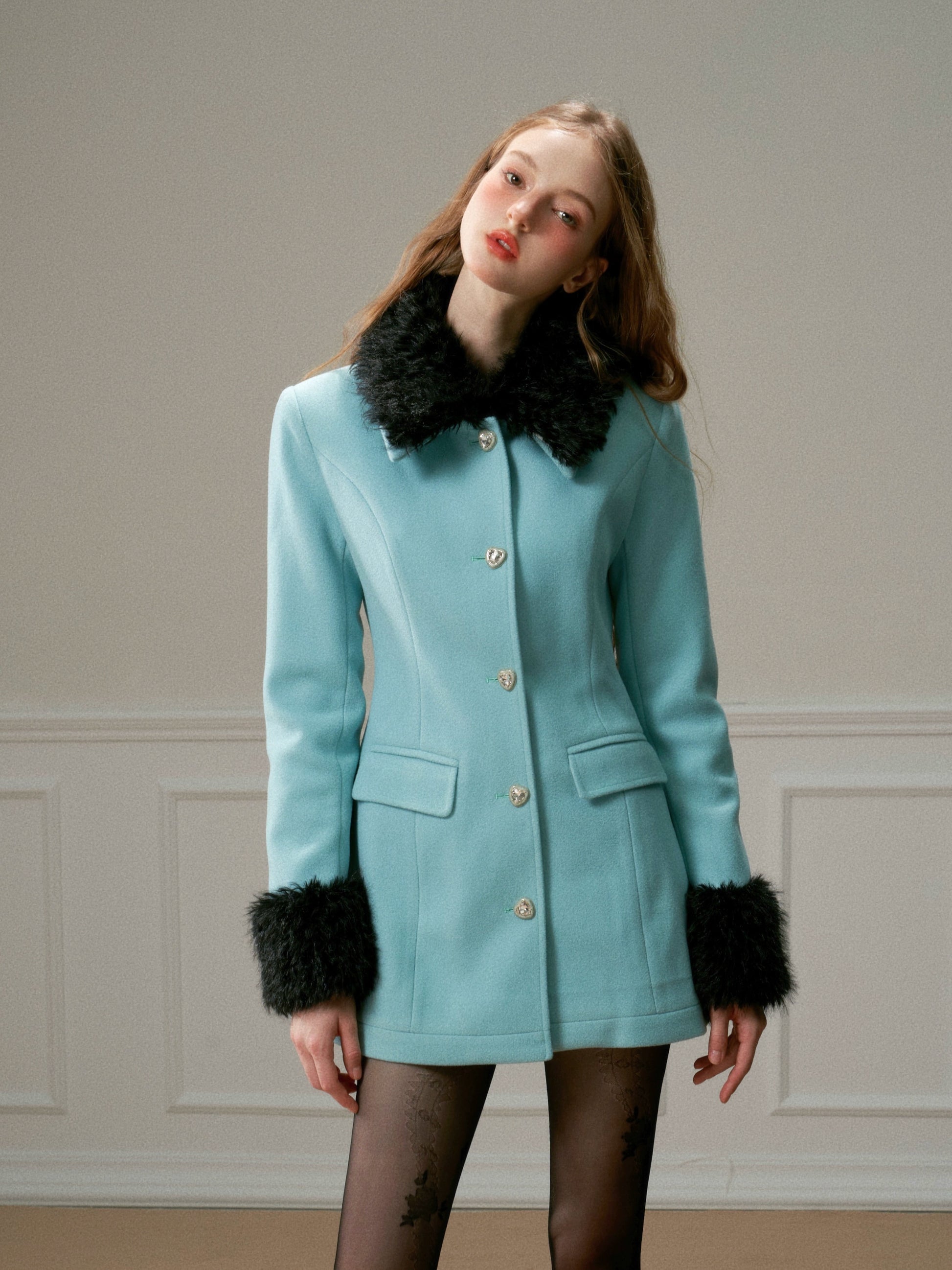 Fur Stitch X-Silhouette Coat