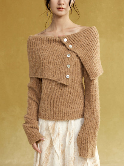 Großer Revers 2way Lib Sweater