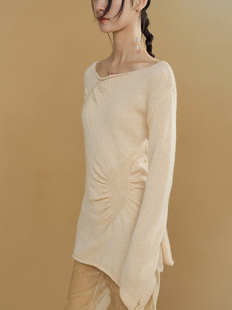 Jacquard Boat Neck -Pullover