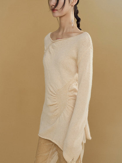 Jacquard Boat Neck Sweater