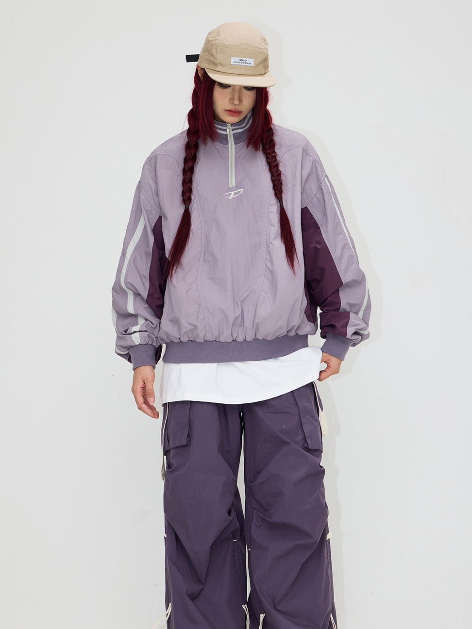 Half-ZIP Stand Collar Pullover Jacket