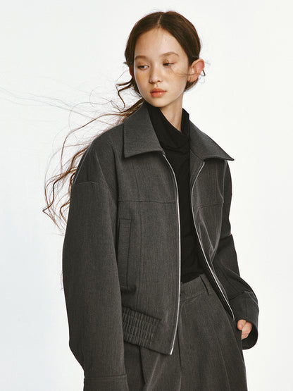 Wide Silhouette Swing Top Jacket