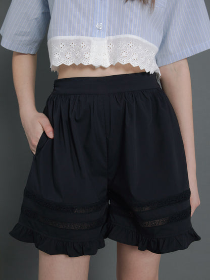 Lace Stitch Ruffle Drawers Pants