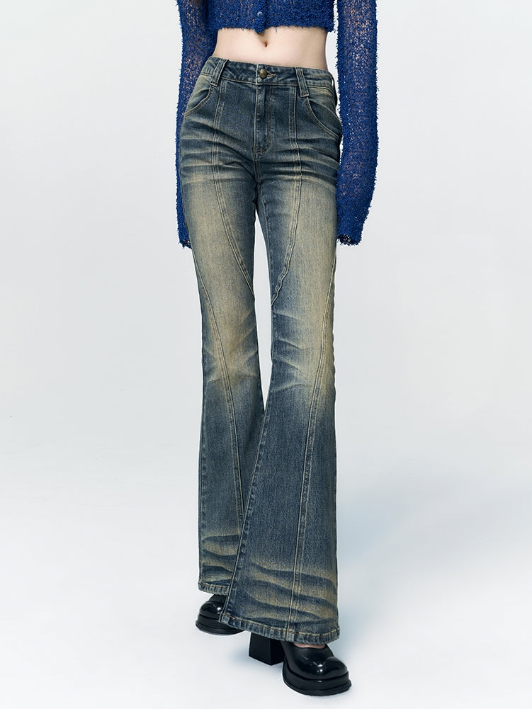 FADED-DENIM RETRO Vintage Flare-Hose