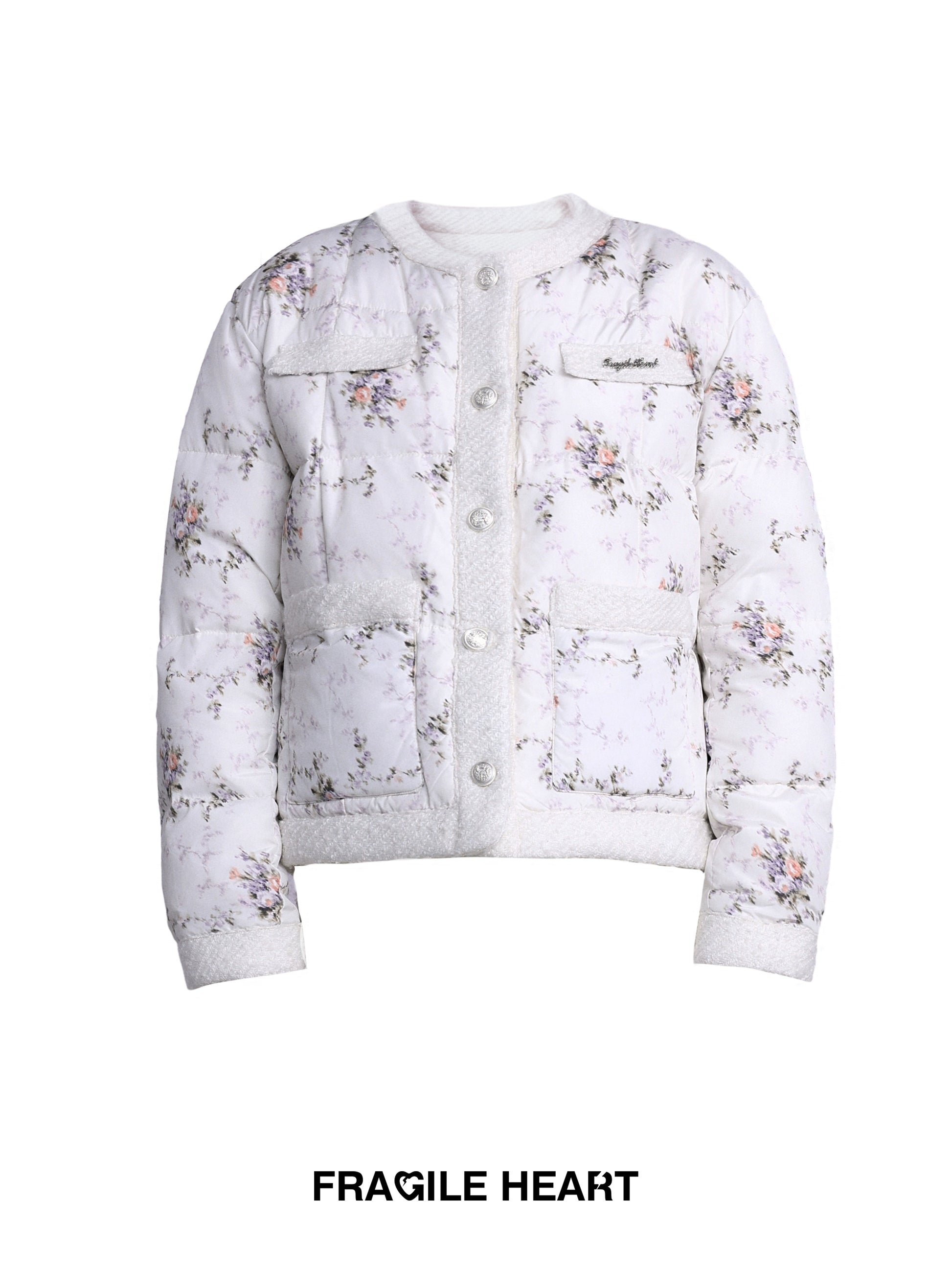 Rose Quilting Warm No-Collar Jackets