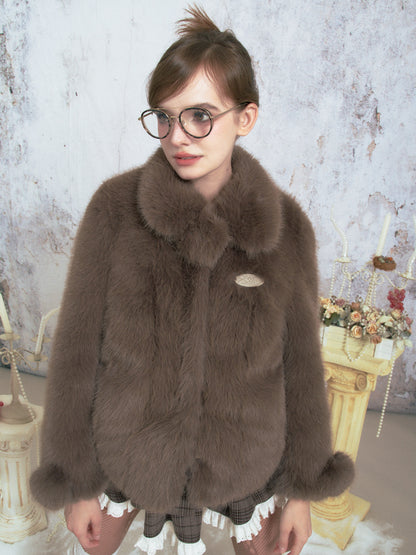 Niche Design Imitation Fur Coat