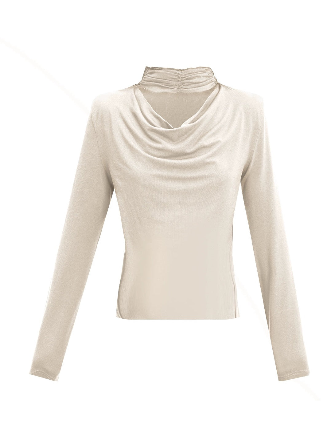 Swing Collar Choker Drape Knitted Bottoming Shirt