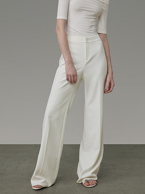 High Waist Wide-Leg Straight Pants