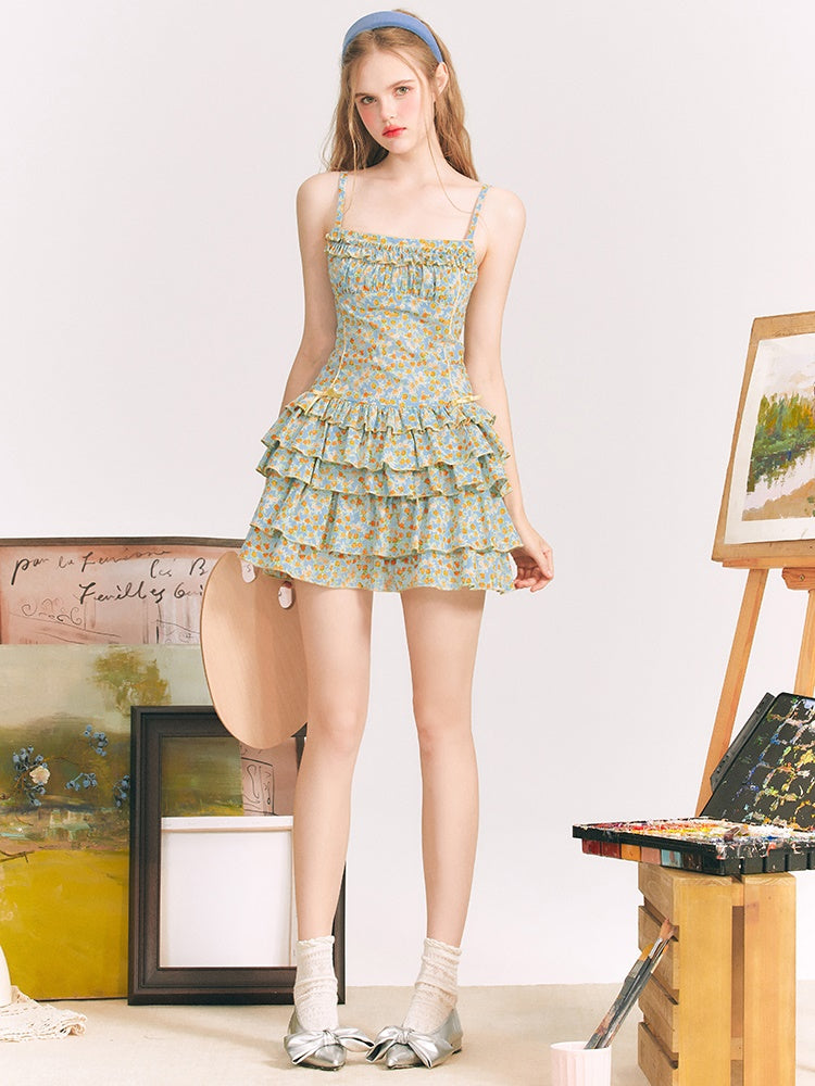 Floral Suspender Cake Dress