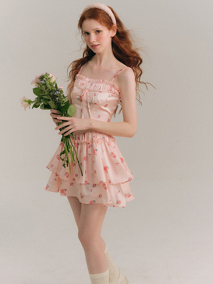 Printed Beautiful Sling Floral Dress