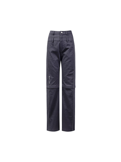 Strait Casual Knee-Zip Sporty Pants