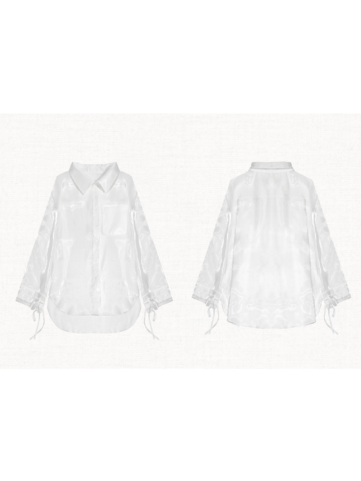 Micro-transparent Shiny Loose Long Sun Protection Shirt