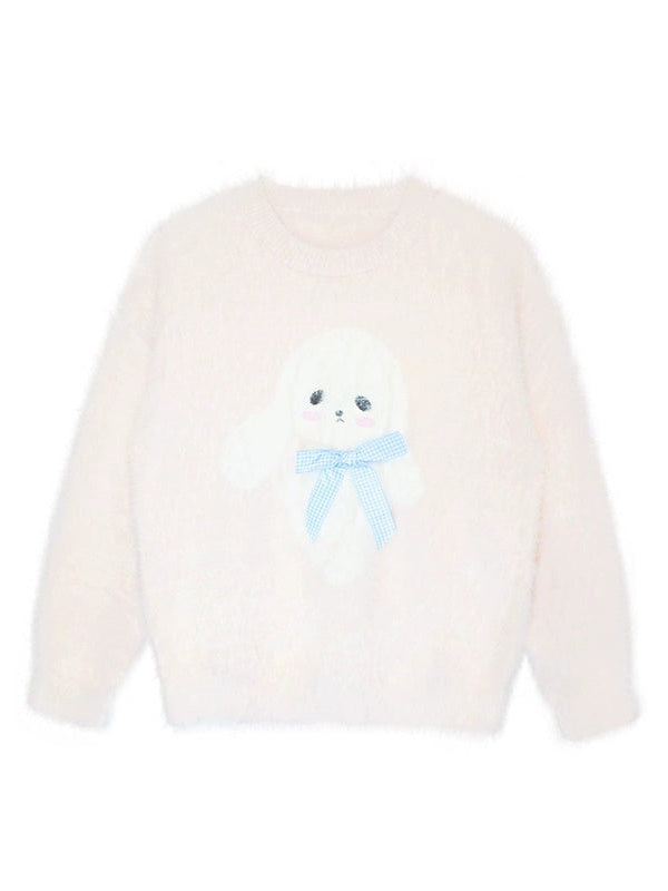 Bear Rabbit Round Neck Sweater