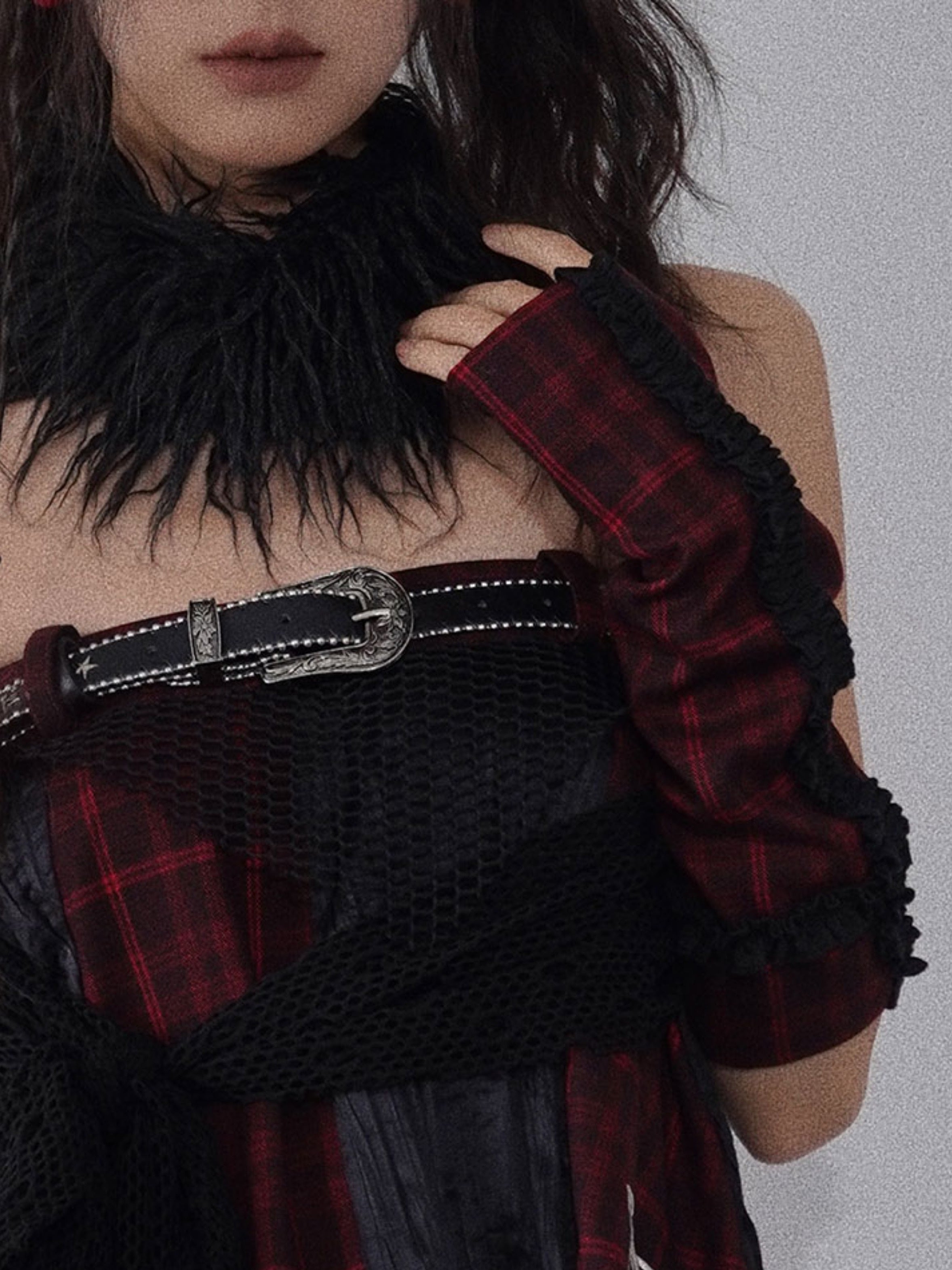 Plaid Rock Style Arm Cover