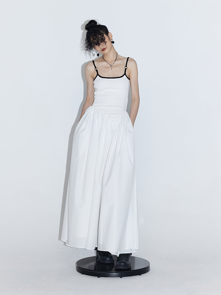 Stitching Sling Gather Dress