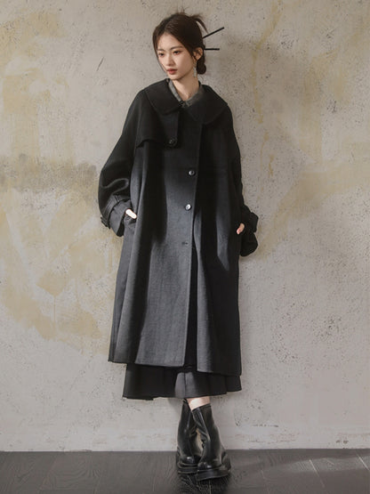 Double-sided Woolen College Style Coat