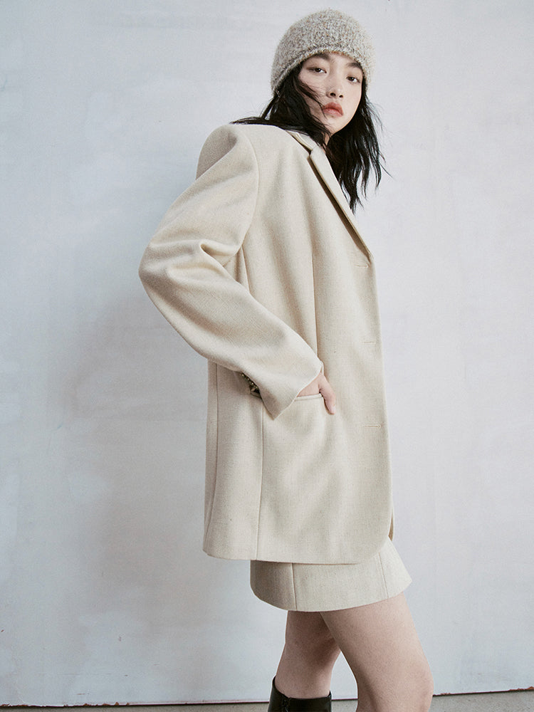 Wide Shoulder Oversized Jacket