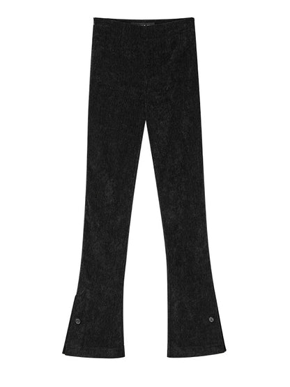 Slit Slim Fit Flared Pants