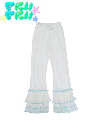 Niche Lace Splicing Horn Trousers