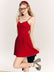 V-neck Suspender Skirt ＆ Knitted Cardigan Set-up main image 0