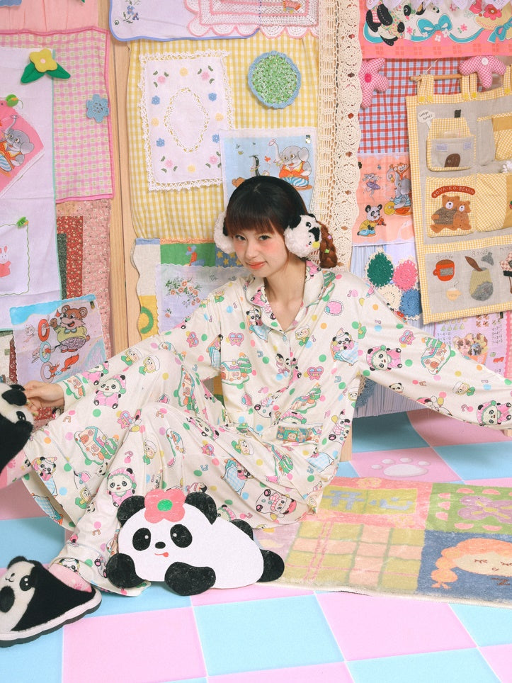 Panda Print Pajamas