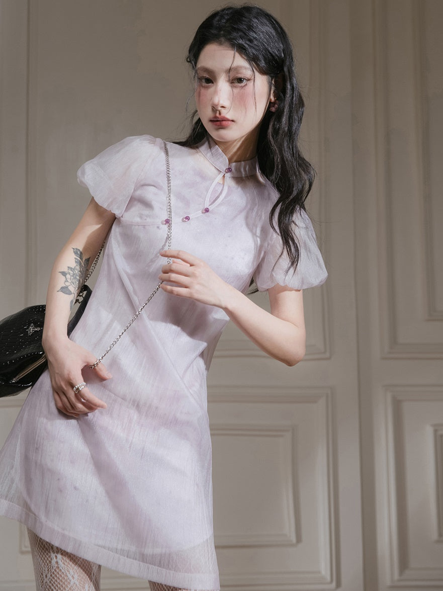 Chinese Style Layered Two-piece Dress