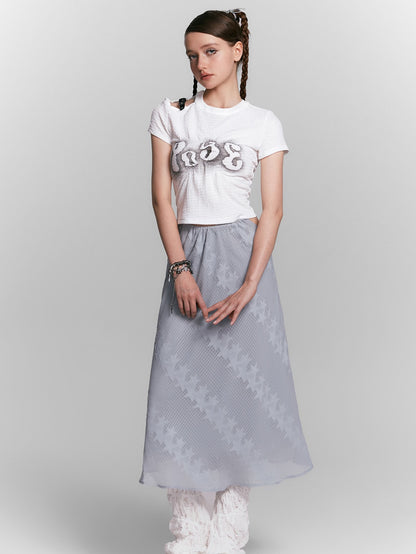 Three-dimensional Folds Asymmetric T-shirt