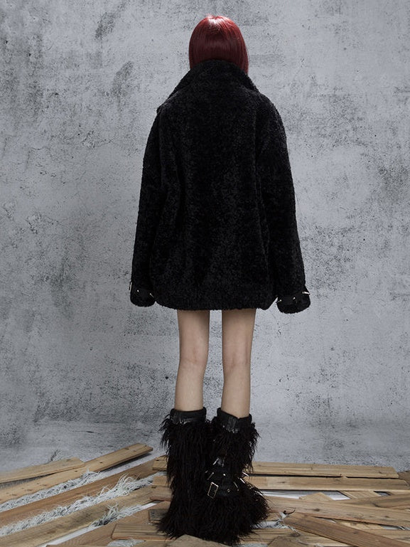 Imitation Lamb Wool Loose Coat