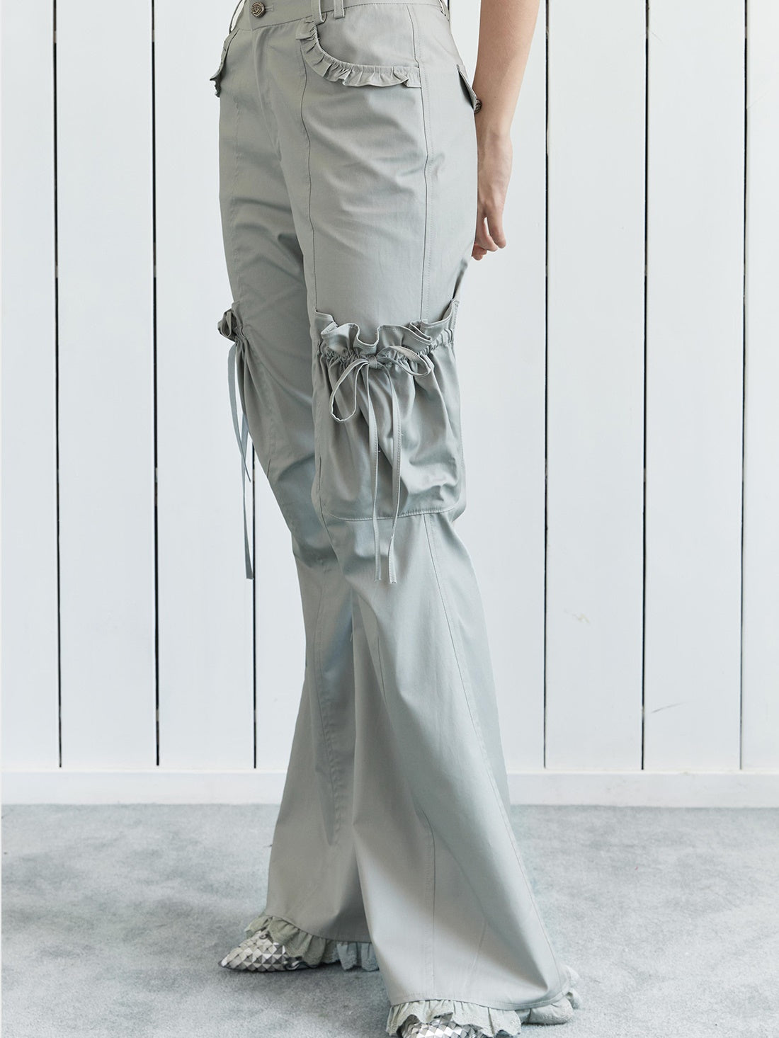 Casual Edge Frill Flare Pants