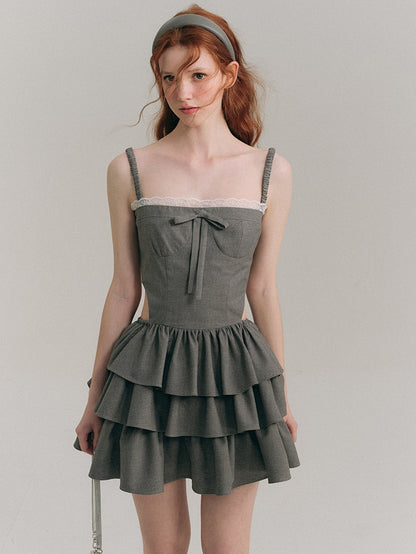 Hollow Suspender Cake Dress